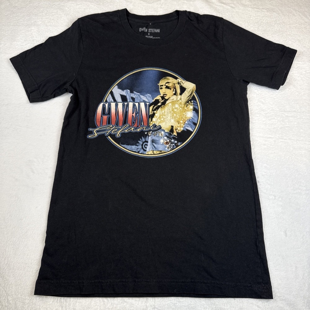 Gwen Stephanie Women's Small Black Las Vegas Concert T-shirt EUC
